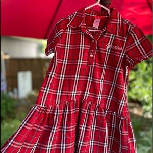 Red plaid Guess dress